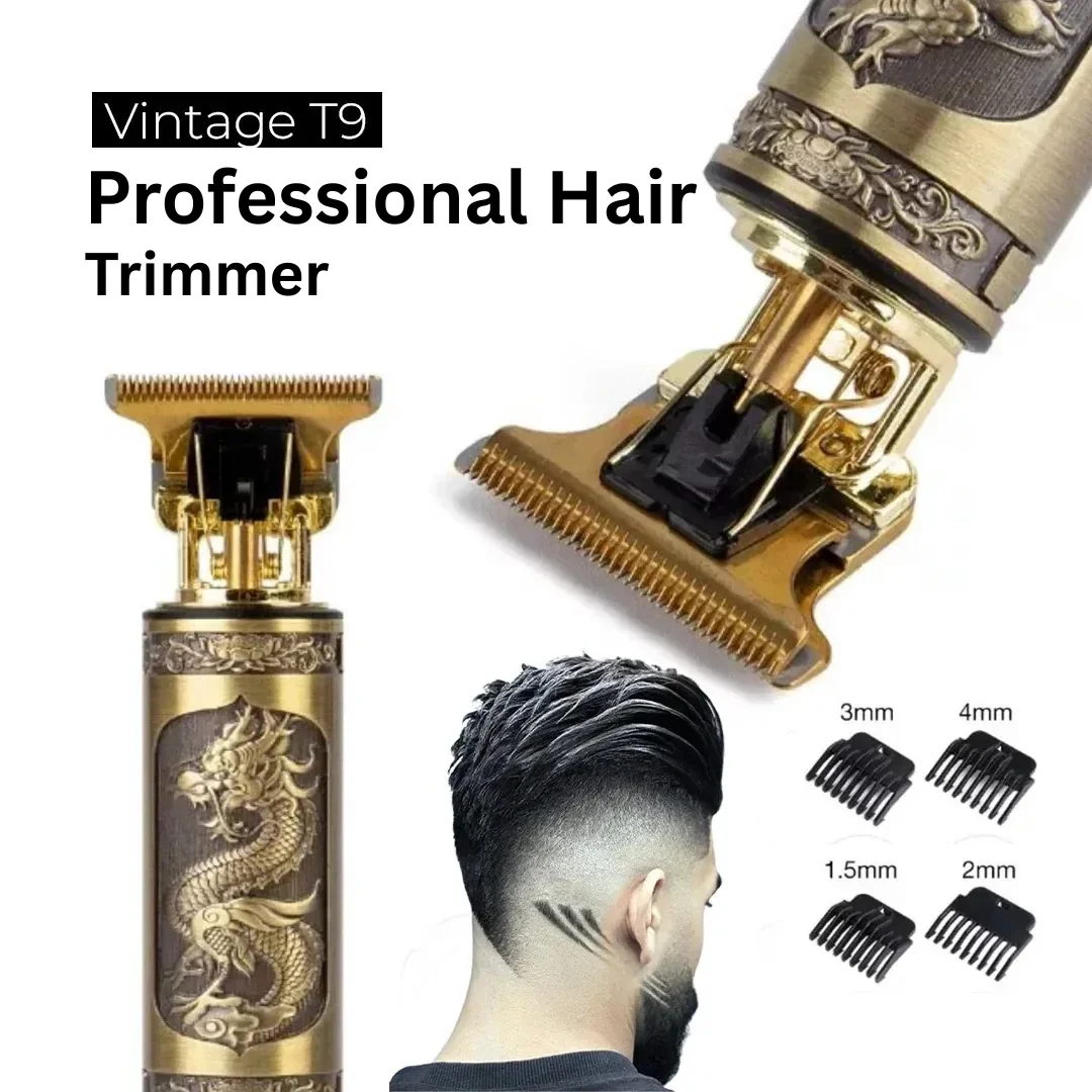 T9 Vintage Professional Trimmer | Metal Body | USB Rechargeable